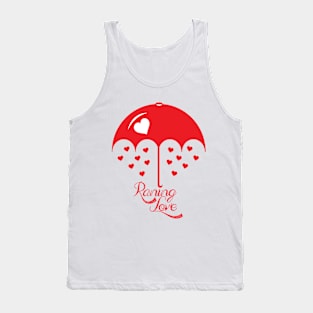 Raining love red Tank Top